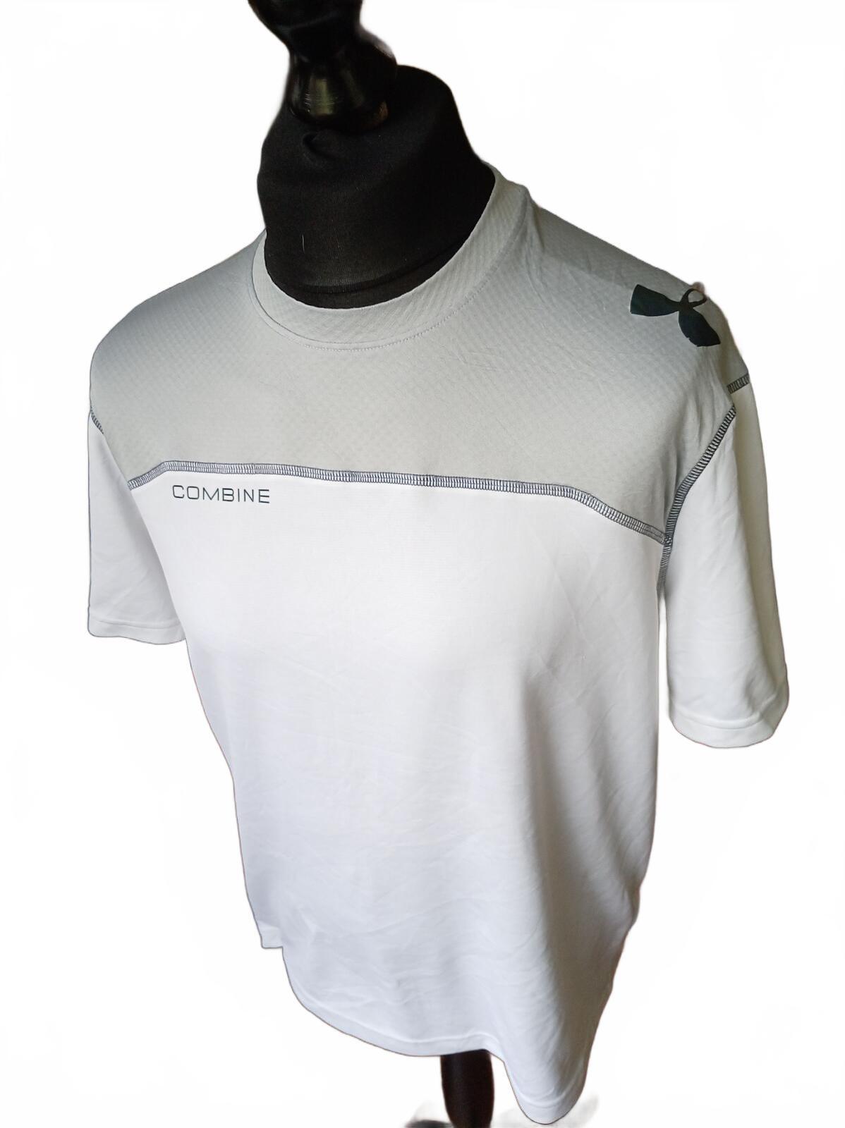 Under Armour Combine White and Grey Sports T-Shirt - Large (fits loose)