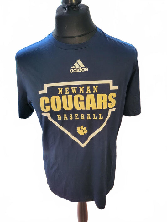 Adidas Newnan Cougars Baseball Navy Blue T-Shirt - Medium
