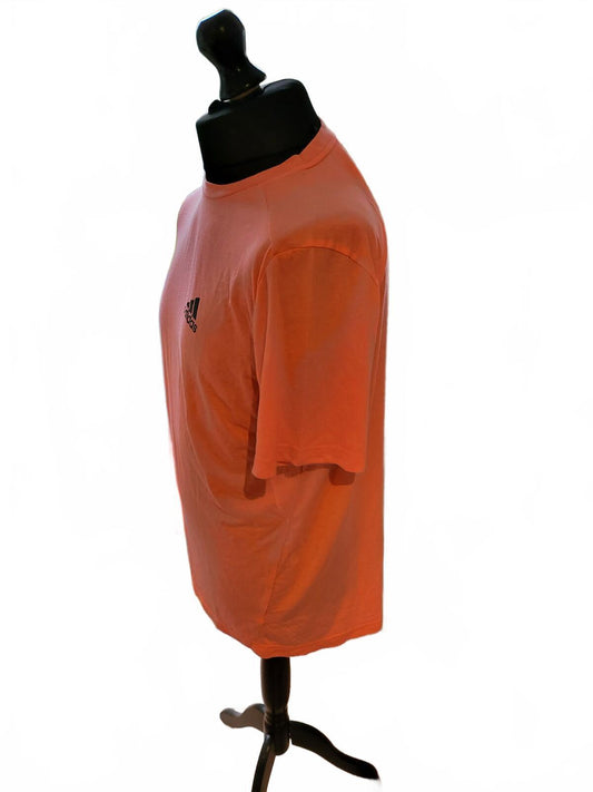 Adidas  Soft Pink/Orange Short Sleeve T-Shirt - Large