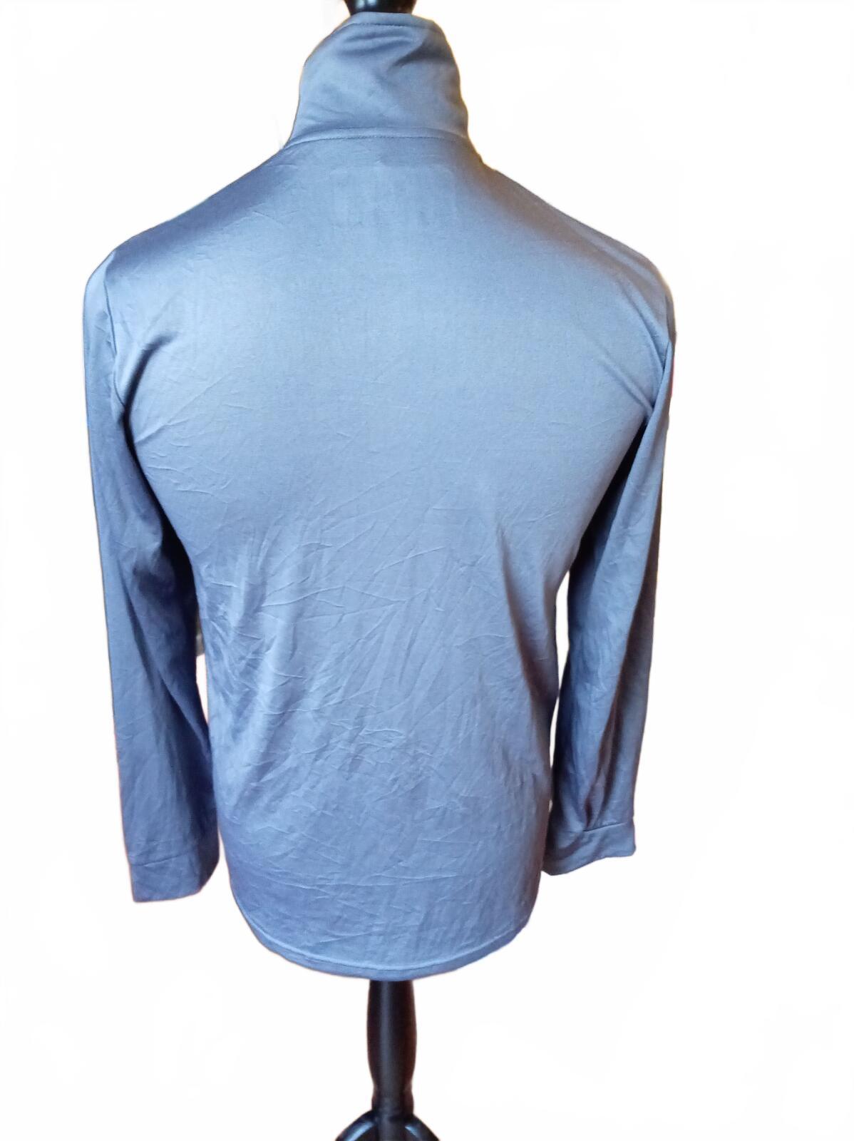 CCM Grey Long Sleeve 1/4 Zip Pullover Top - Medium