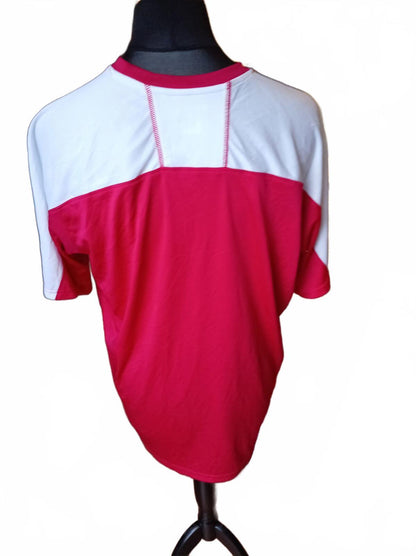 Champion Wisconsin Badgers Red and White T-Shirt - XL