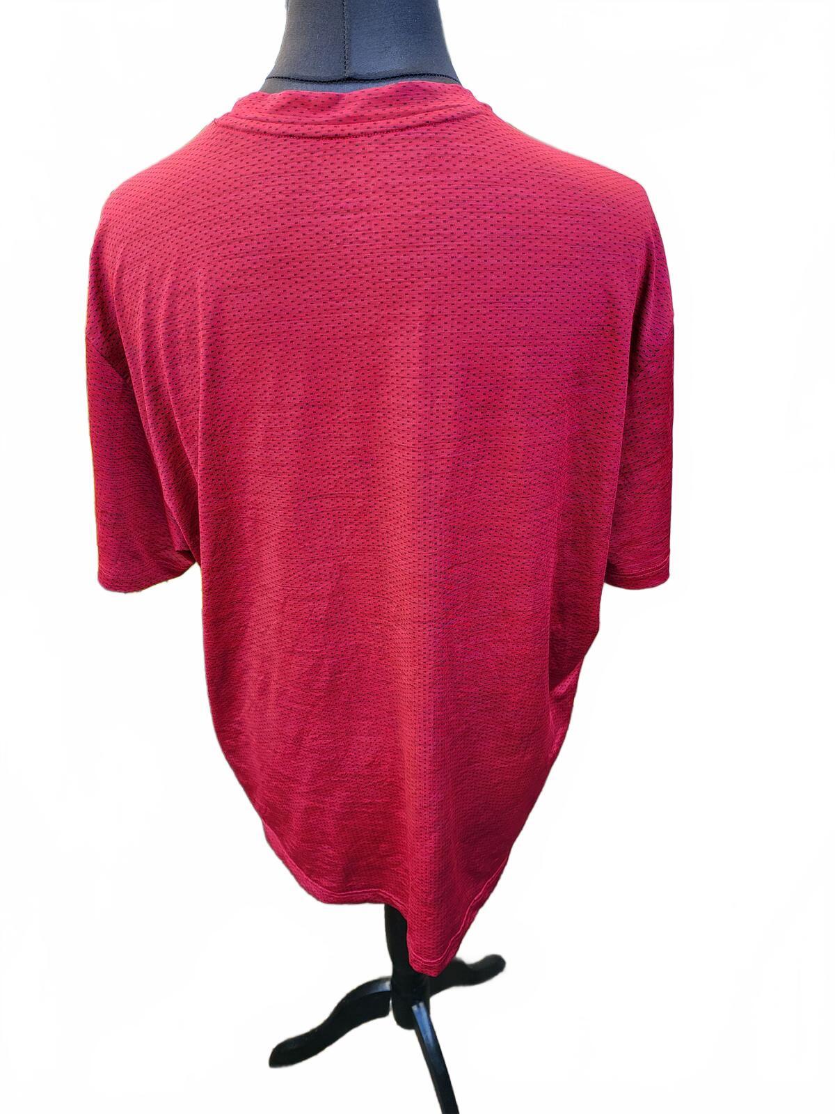 Reebok Crimson Red Heathered Performance Gym Tee - Men's 3XL - Training Shirt