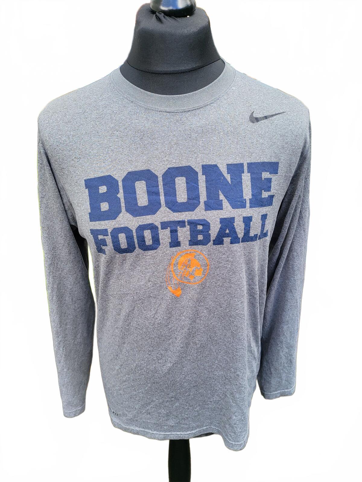 Nike Dri-FIT Boone Football Long Sleeve Training Top - Men's Medium - Gray