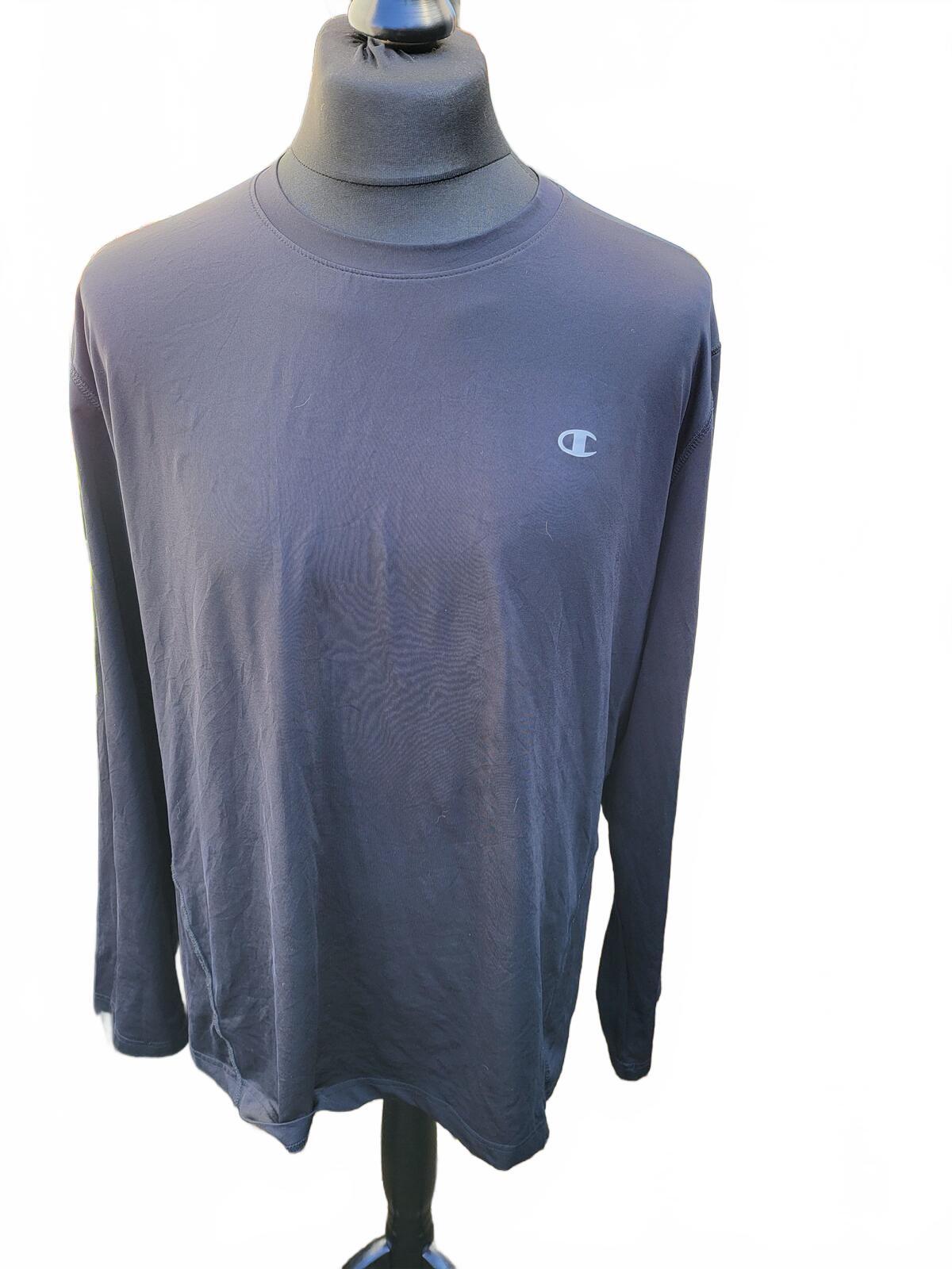 Champion Men's Black Long Sleeve Training Top - Size XL - Performance Base Layer