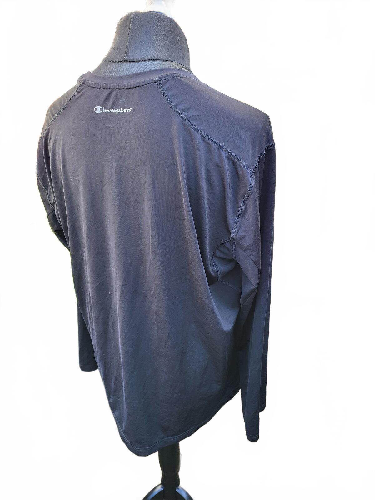 Champion Men's Black Long Sleeve Training Top - Size XL - Performance Base Layer