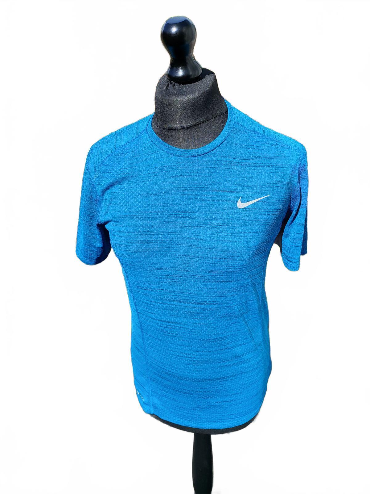 Nike Dri-FIT Miler Running Tee - Men’s Medium - Electric Blue Training Shirt