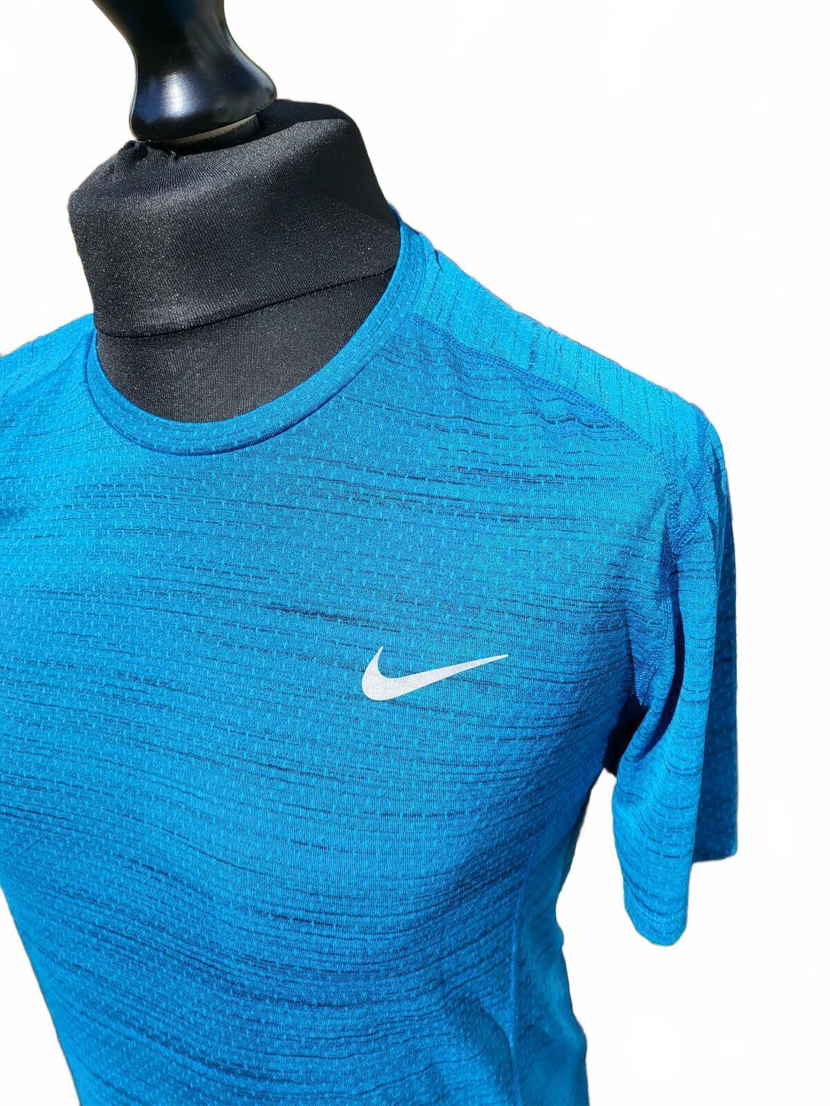 Nike Dri-FIT Miler Running Tee - Men’s Medium - Electric Blue Training Shirt