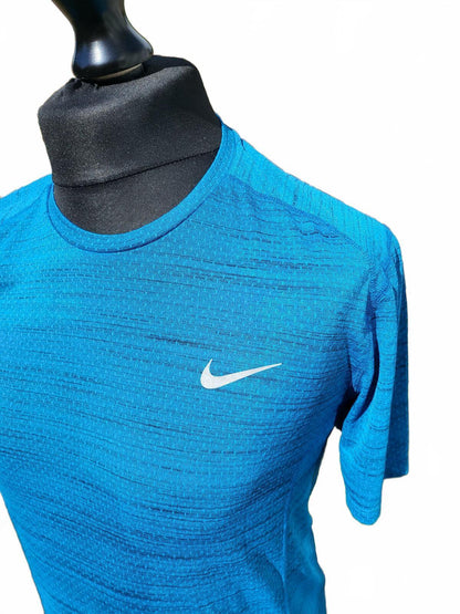 Nike Dri-FIT Miler Running Tee - Men’s Medium - Electric Blue Training Shirt