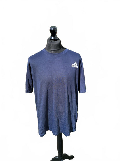 Adidas Navy Blue Performance Training Tee - Men’s XL - Badge of Sport Gym Shirt