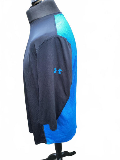 Under Armour Men’s XL Training Top - Black & Blue Performance Base Layer