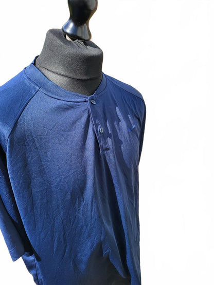 Nike Dri-FIT Navy Blue Blade Collar Polo Shirt - Men’s XXL - Golf & Training