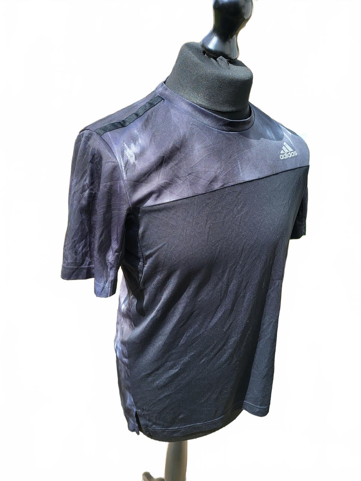 adidas Men’s Black Technical Training Tee - Size Medium - Reflective Panel Gym