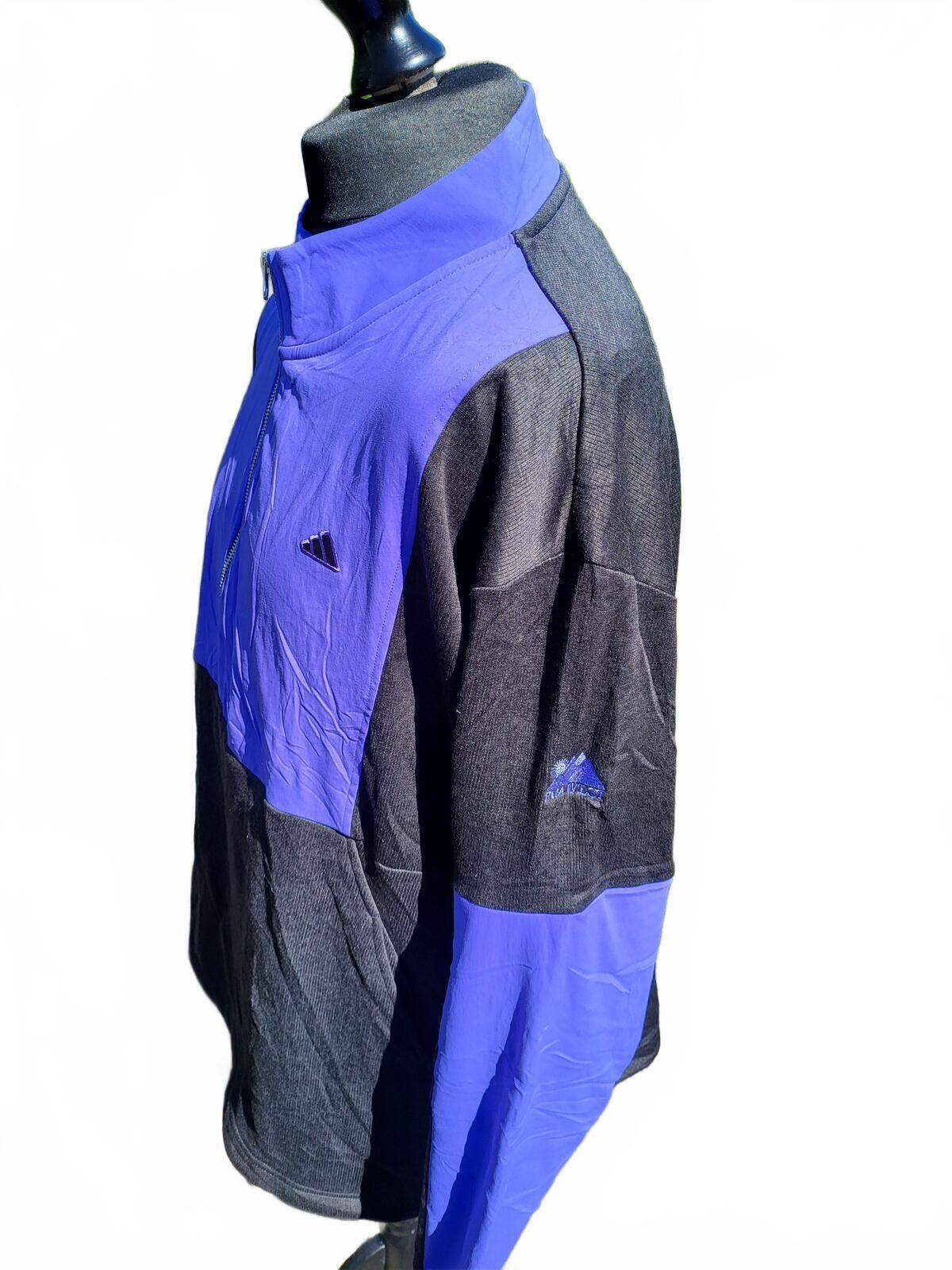 adidas Golf PGA WEST 1/4 Zip Pullover - Men’s XXL - Purple & Charcoal Grey