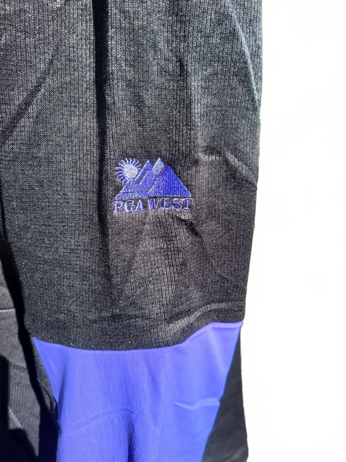 adidas Golf PGA WEST 1/4 Zip Pullover - Men’s XXL - Purple & Charcoal Grey