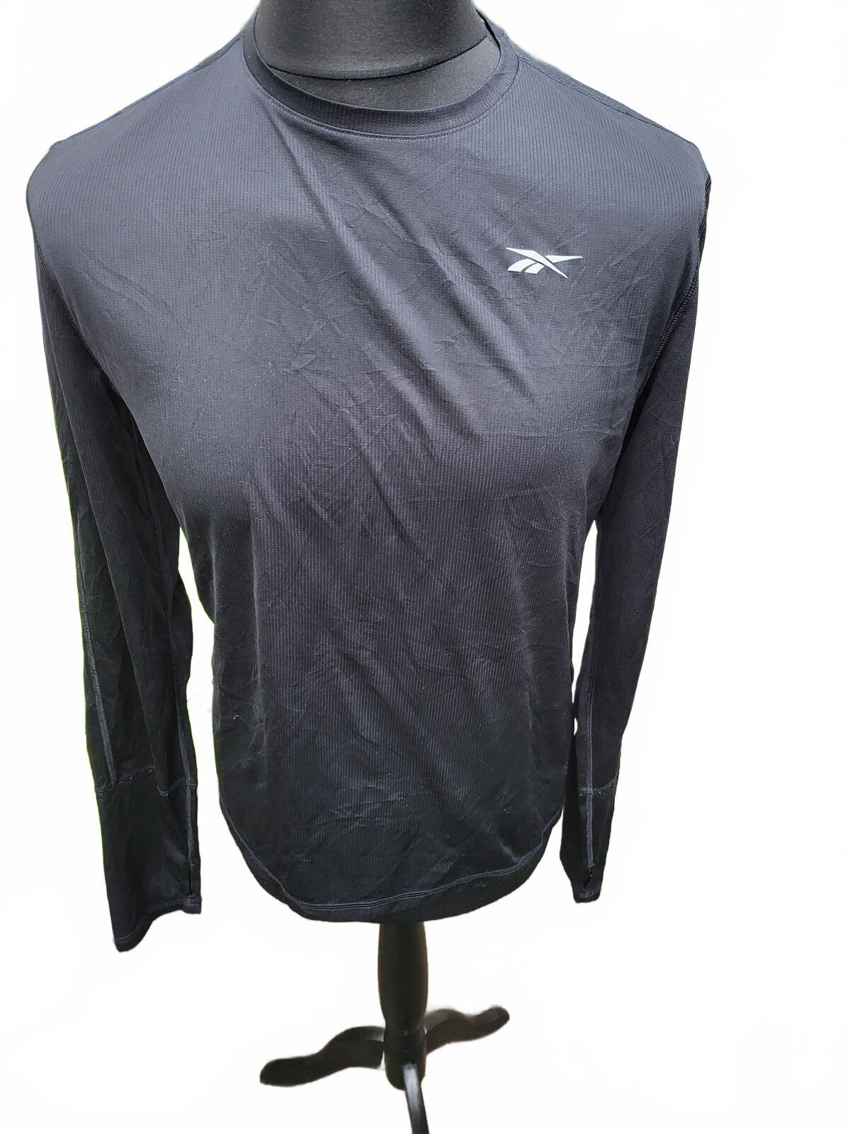 Reebok Men’s Medium Long Sleeve Training Top - Black - Running Base Layer