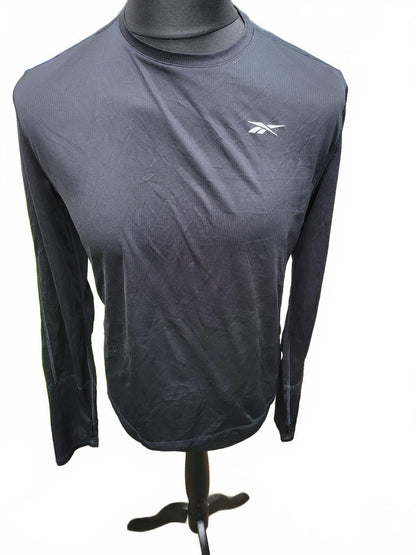 Reebok Men’s Medium Long Sleeve Training Top - Black - Running Base Layer