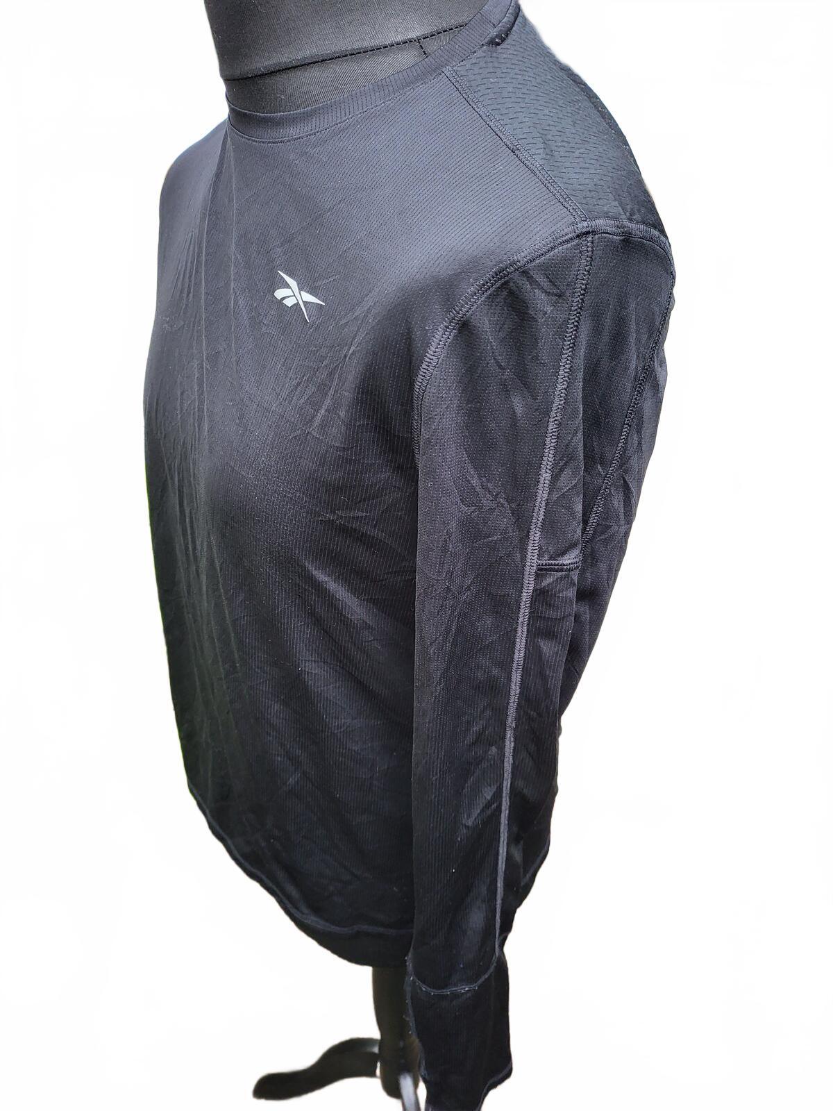 Reebok Men’s Medium Long Sleeve Training Top - Black - Running Base Layer