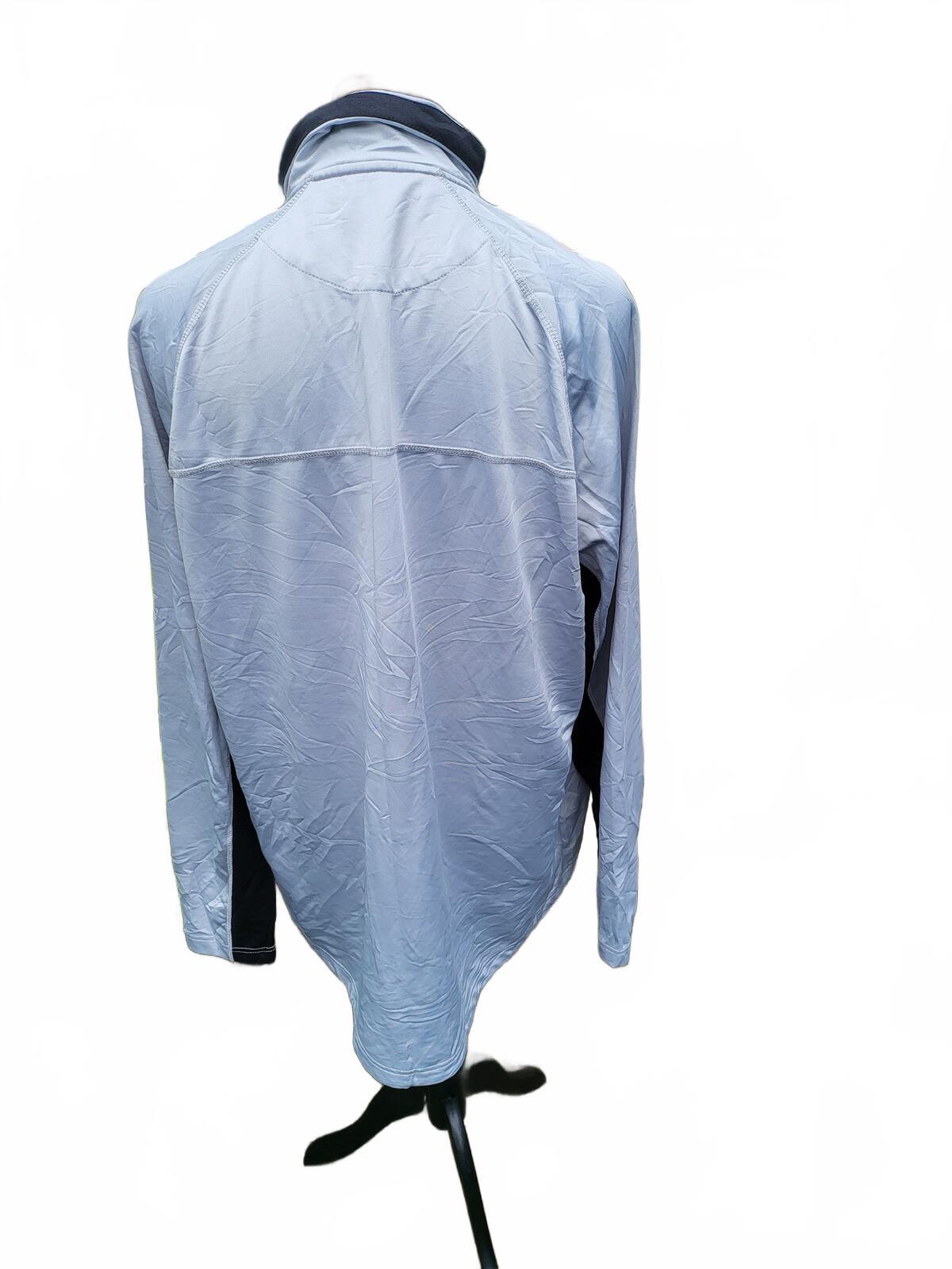 FILA Men’s XXL Retro 1/4 Zip - Icy Grey/Navy - Mint Condition - 90s Terrace Vibe