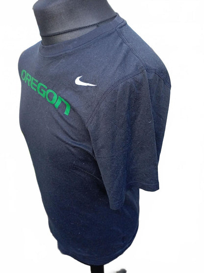 Nike Small Oregon T-Shirt - Black & Green - Perfect Condition - Collegiate Style