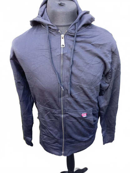 Wrangler Men’s Small Navy Blue Full-Zip Hoodie - Beautiful Condition - Workwear