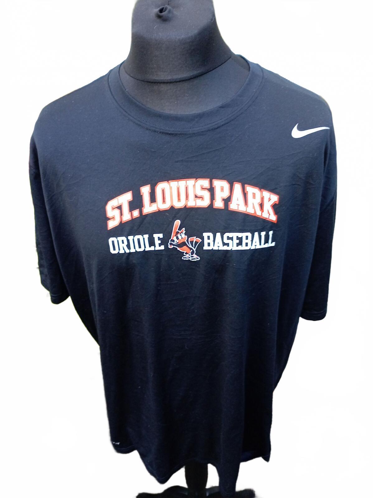 Nike XXL Black St. Louis Park Oriole Baseball T-Shirt - Great Condition