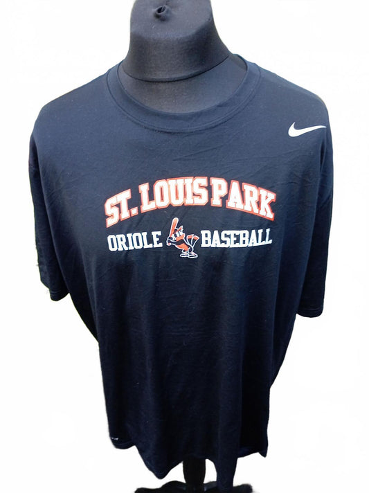 Nike XXL Black St. Louis Park Oriole Baseball T-Shirt - Great Condition