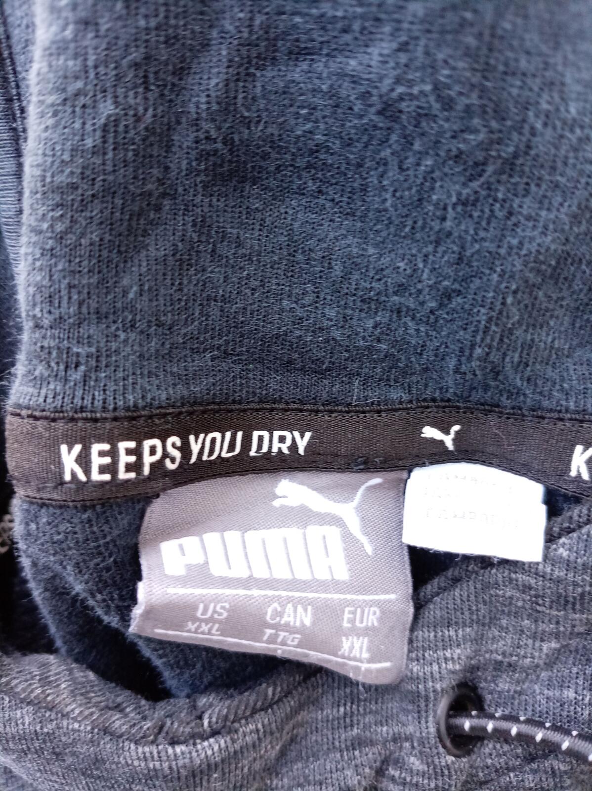 PUMA Men’s XXL Blue Space-Dye Hoodie - High Neck - Absolutely Great Condition