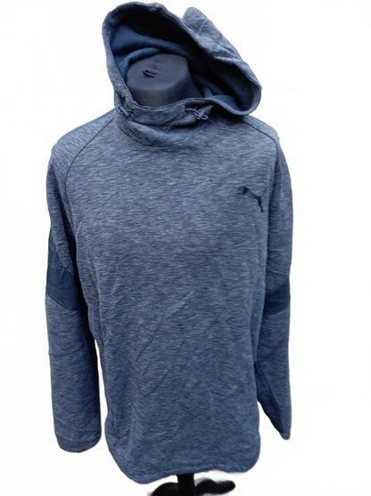 PUMA Men’s XXL Blue Space-Dye Hoodie - High Neck - Absolutely Great Condition