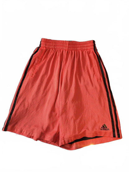 Adidas 3-Stripe Mesh Basketball Shorts - Bright Orange - Small - Beautiful