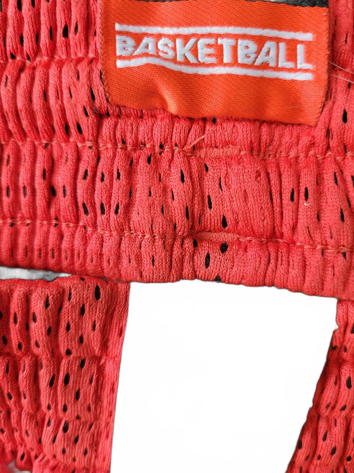 Adidas 3-Stripe Mesh Basketball Shorts - Bright Orange - Small - Beautiful