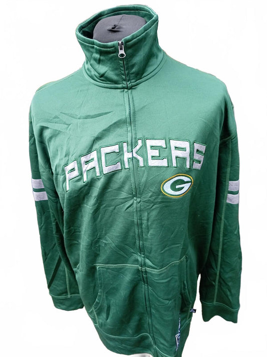 Green Bay Packers NFL Team Apparel Quarter-Zip Jacket - Size XL - Vintage Style
