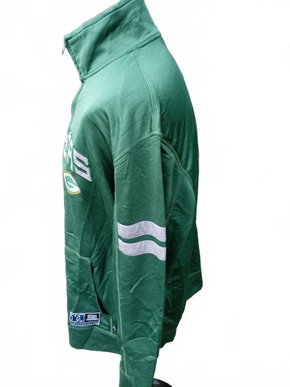 Green Bay Packers NFL Team Apparel Quarter-Zip Jacket - Size XL - Vintage Style