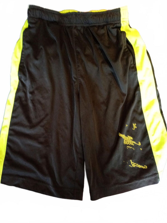 Nike Dri-FIT Men's Black and Neon Yellow Sports Shorts Size L