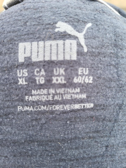 Puma XXL Mixed Media Quarter-Zip Pullover - Navy Blue - Lightweight Performance