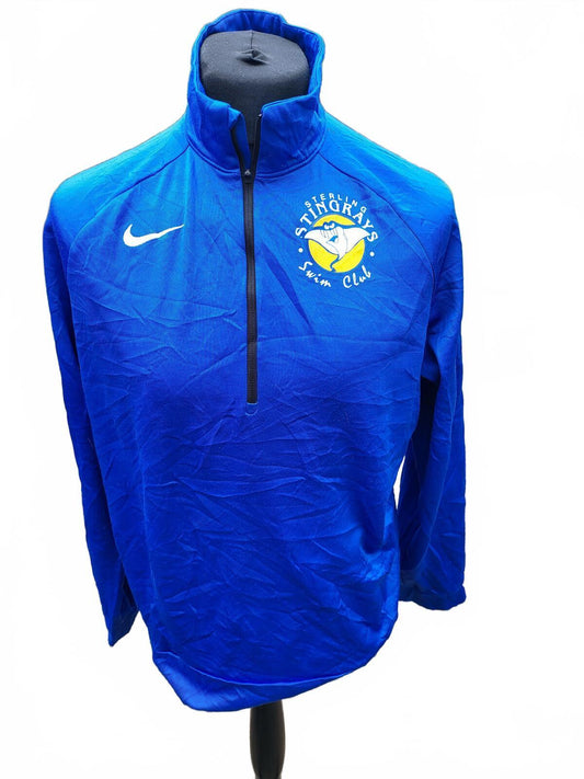 Nike Performance Quarter-Zip - Stingrays Swim Club - Men’s Large - Royal Blue