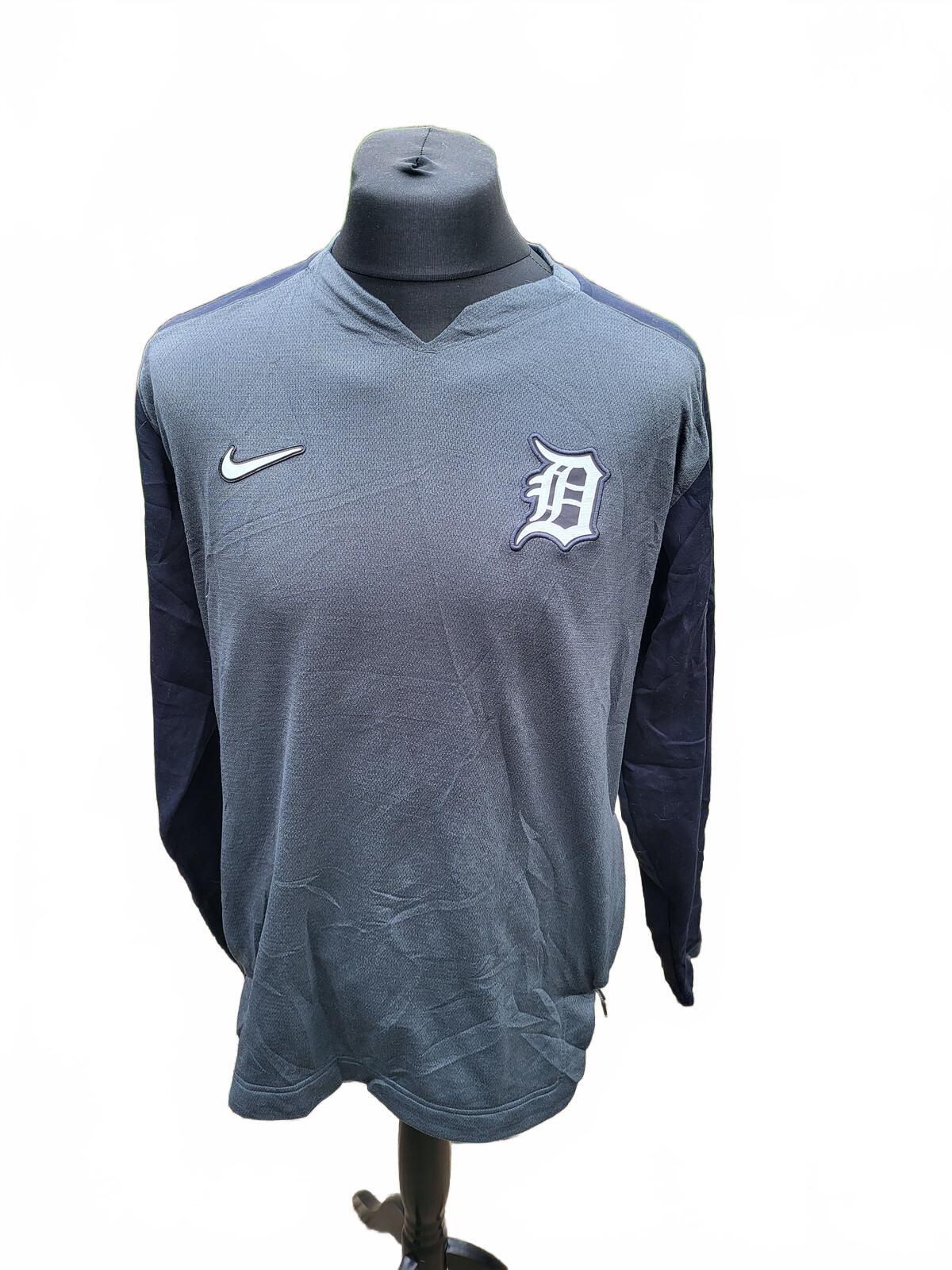 Nike Detroit Tigers MLB Training Pullover - Men’s Medium - Navy/Grey