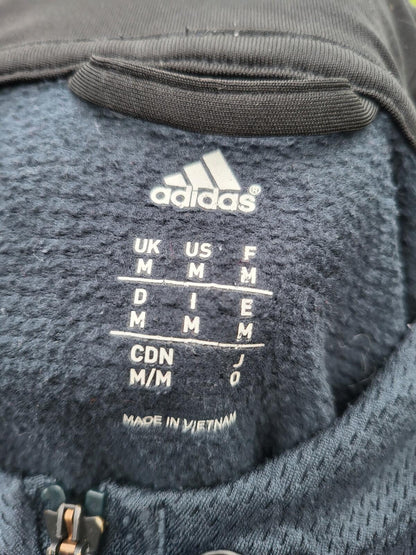 adidas Golf Full-Zip Hoodie - Men’s Medium - Navy & Cyan Blue
