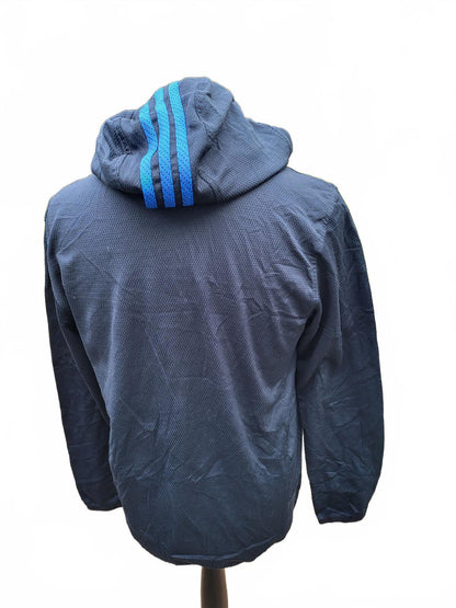 adidas Golf Full-Zip Hoodie - Men’s Medium - Navy & Cyan Blue