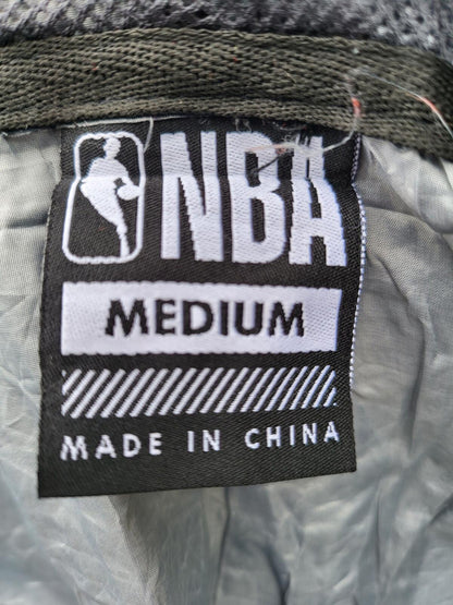 NBA Official Logo Windbreaker Jacket - Men’s Medium - Black/Grey Full Zip