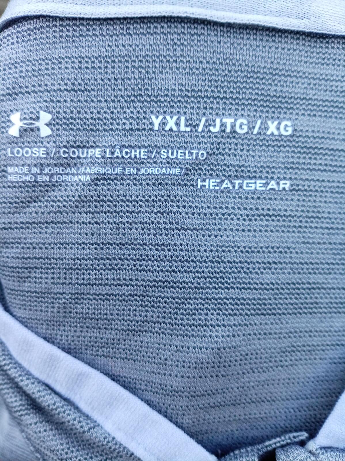 Boys Under Armour YXL 1/4 Zip Hoodie - Grey HeatGear - Age 14-16