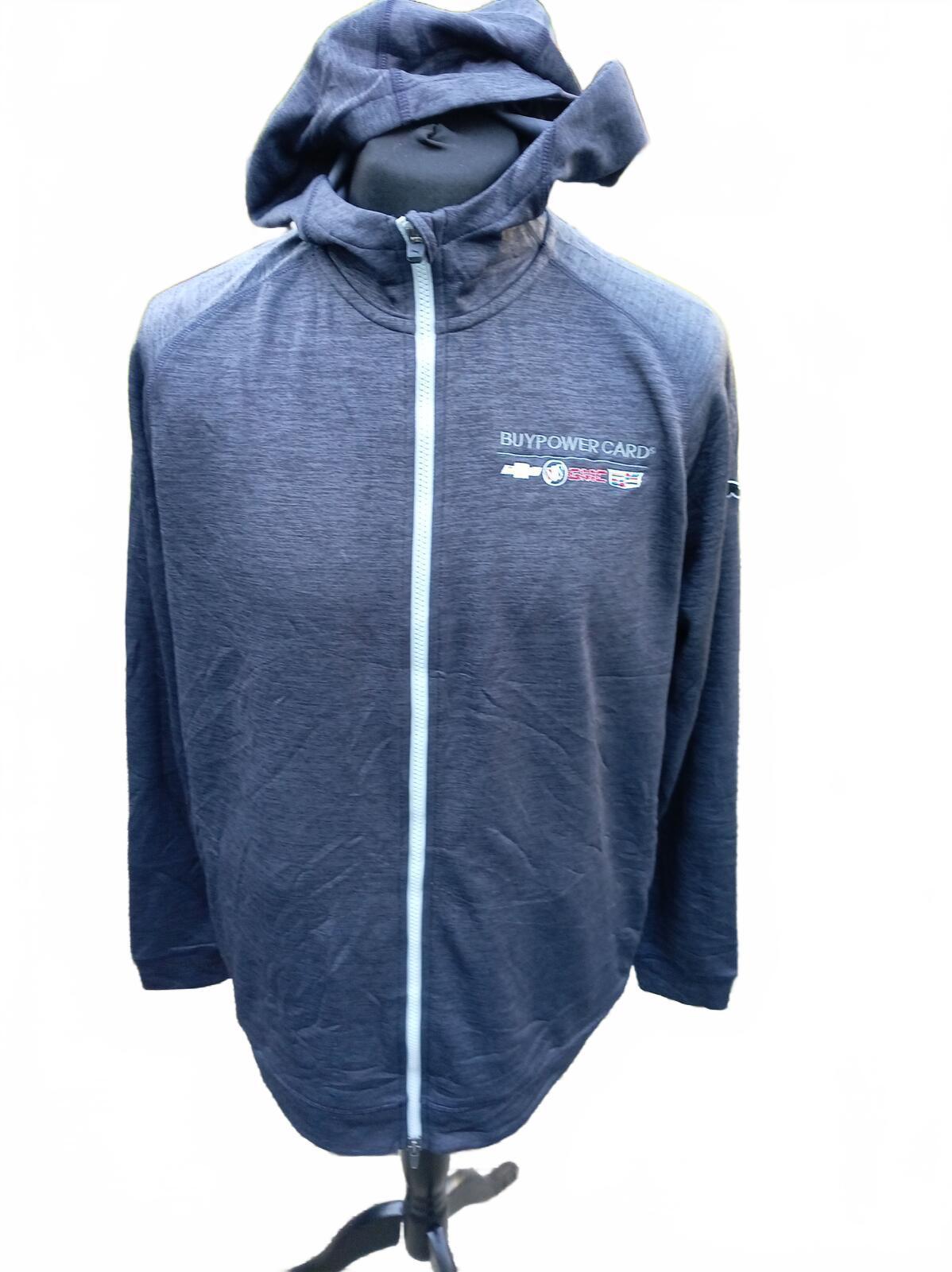 Puma Men's XL Full Zip Hoodie - Dark Grey Marl - US Car / BuyPower Logo