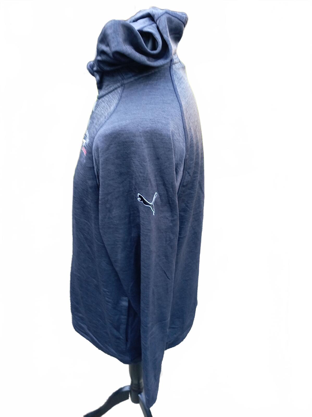 Puma Men's XL Full Zip Hoodie - Dark Grey Marl - US Car / BuyPower Logo