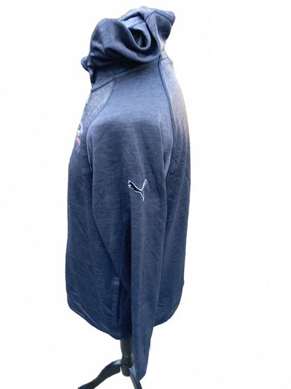 Puma Men's XL Full Zip Hoodie - Dark Grey Marl - US Car / BuyPower Logo