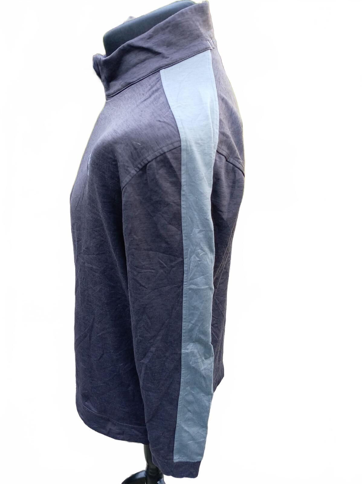 Puma Men's Medium 1/4 Zip Training Top - Grey Marl & White - Excellent Condition