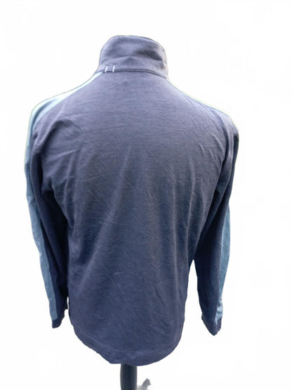Puma Men's Medium 1/4 Zip Training Top - Grey Marl & White - Excellent Condition