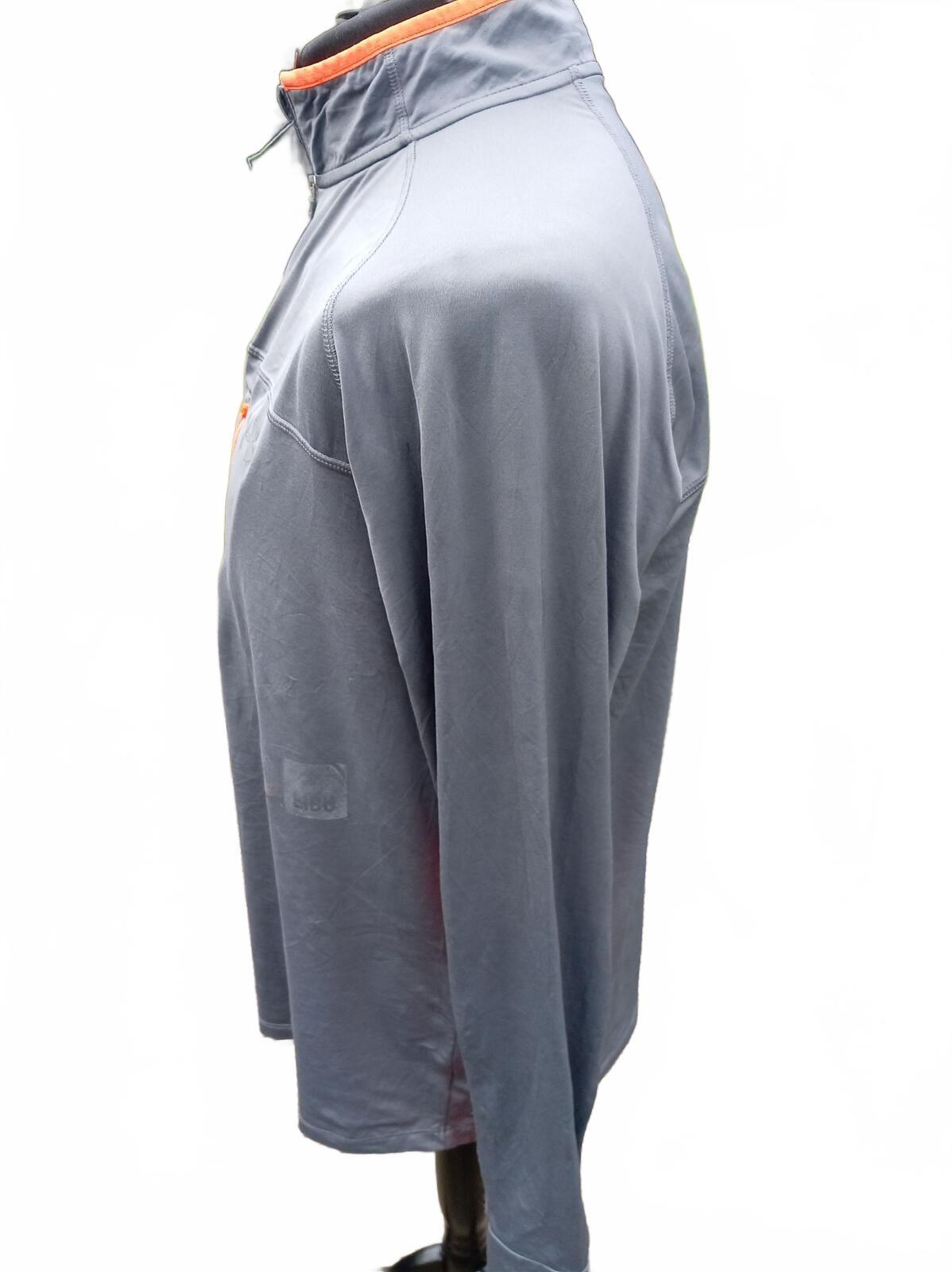 Under Armour Large 1/4 Zip Top - Tough Mudder Grey & Orange - Large