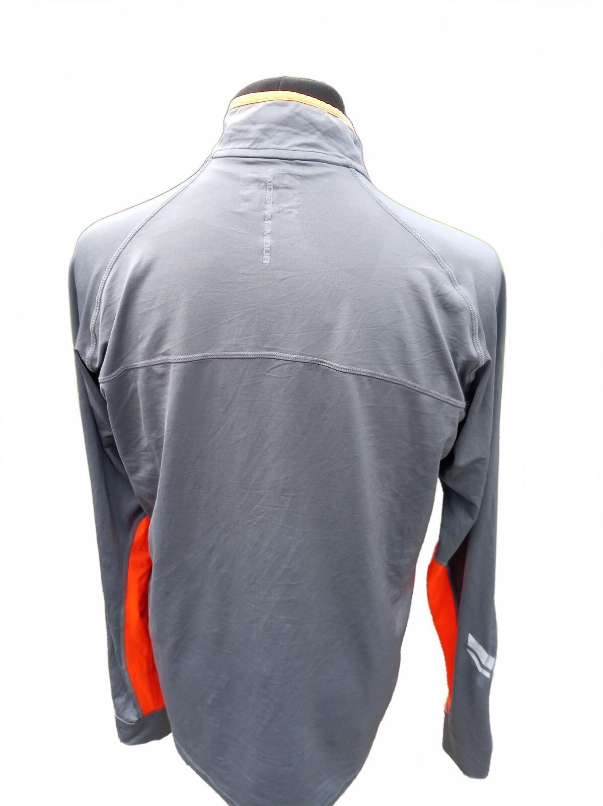Under Armour Large 1/4 Zip Top - Tough Mudder Grey & Orange - Large