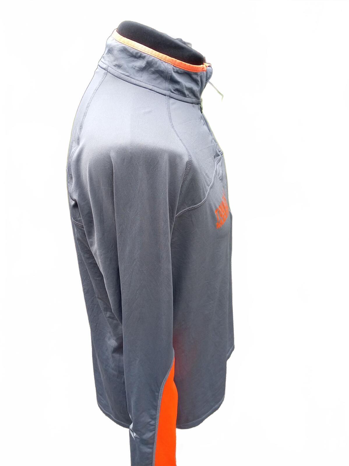 Under Armour Large 1/4 Zip Top - Tough Mudder Grey & Orange - Large