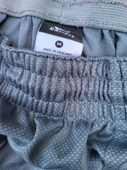 Men's Drifit Athletic Shorts Medium Grey with Orange Side Panels