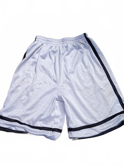 White Mesh Champion Sports Shorts with Black Trim - XL